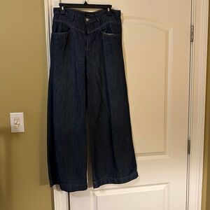Banana Republic Dark Indigo Wide-Leg Jeans
